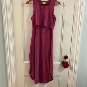Elegant Pink Sleeveless Dress